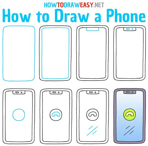 How to Draw a Phone Step by Step .